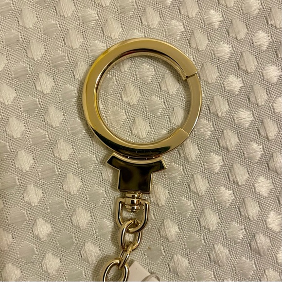 KATE SPADE Star Bright Cat Key Fob Bag Charm Black Leather Faux Fur NWT Retired - Picture 9 of 11